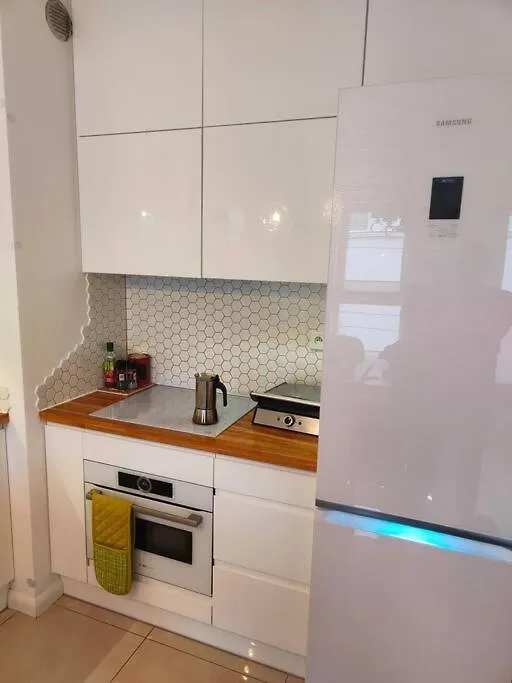 White And Bright With Riverside View And Parking Apartment Krakow Poland
